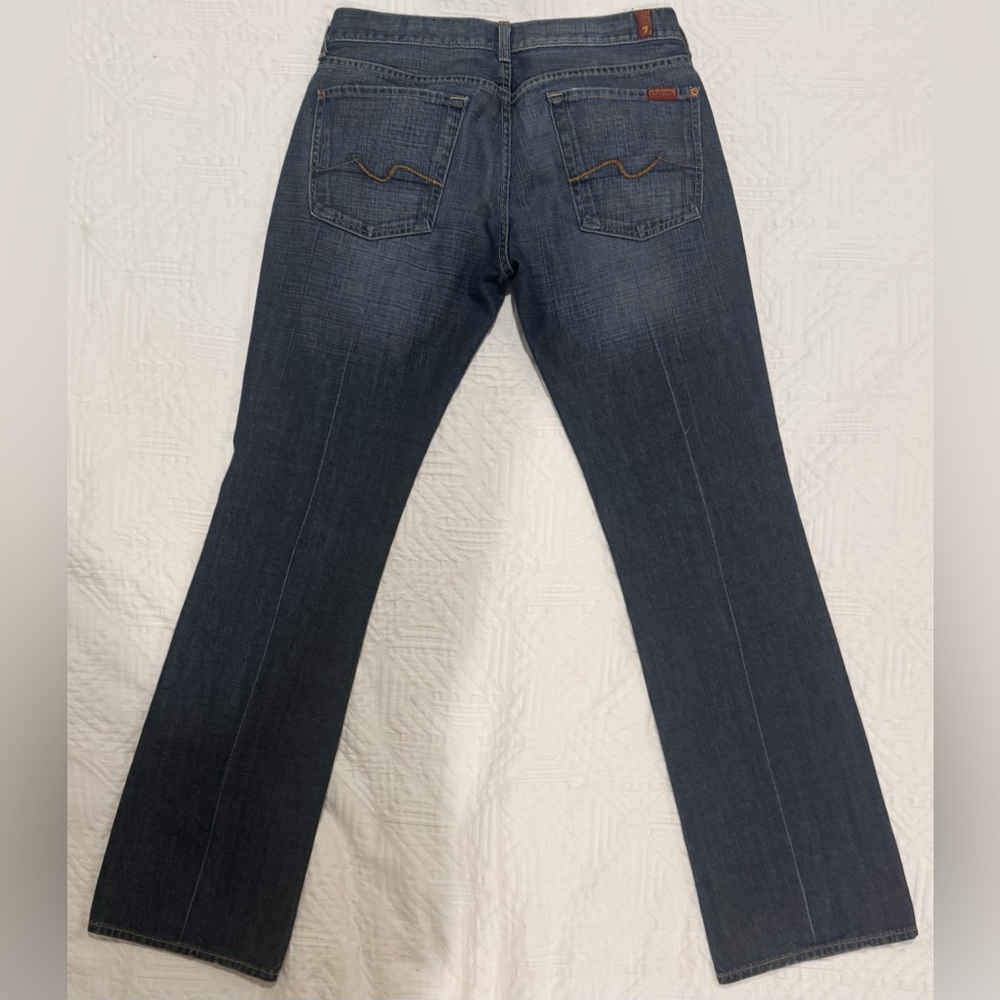 7 for All Mankind Women's Dark Wash Denim Bootcut Jeans - Picture 5 of 6